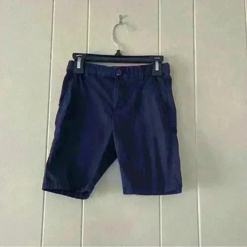 H&M Little Boy's Size 6 Shorts Adjustable Waist Navy Zipper Button